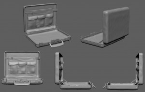 Briefcase Zbrush model